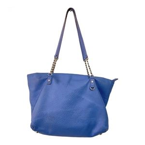Michael Kors Periwinkle Blue Leather Shoulder Tote Bag